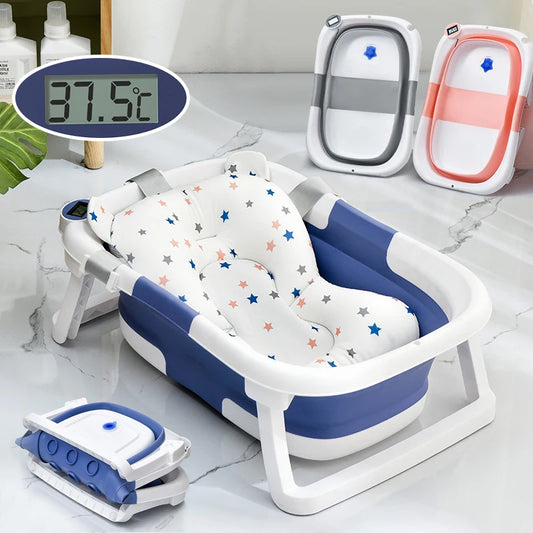 Real-Time Temperature Silicone Baby Bathtub – Safe and Cozy Bathing Experience